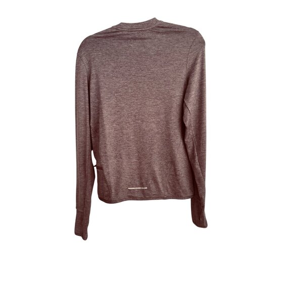 NWT Nike Womens Small Dri-Fit Long Sleeve Heathered Maroon Top - Picture 12 of 14